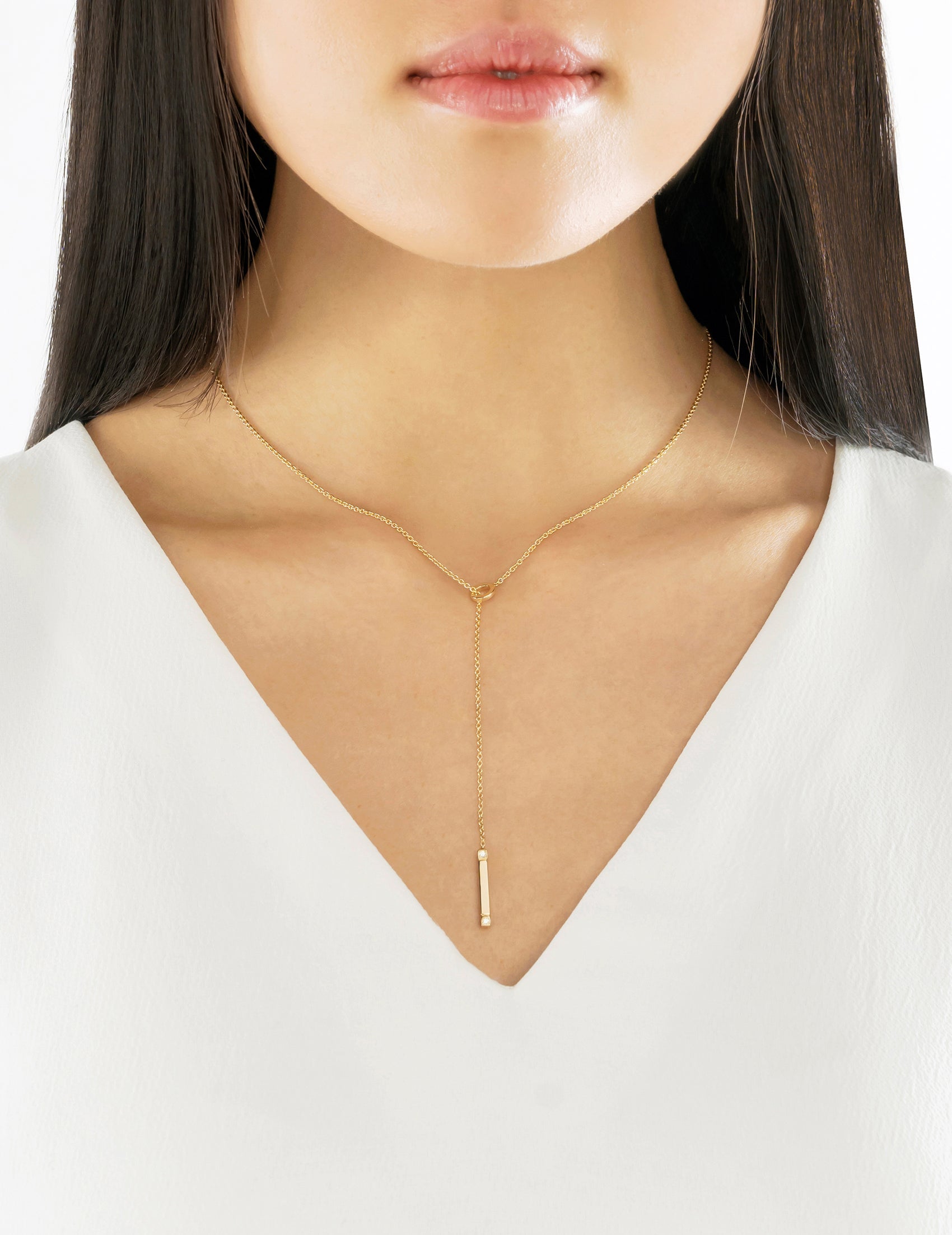 Gold lariat y on sale necklace