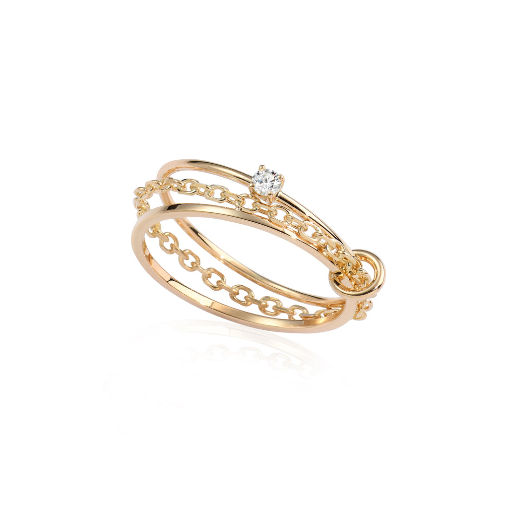 Circle Solitaire Y Ring