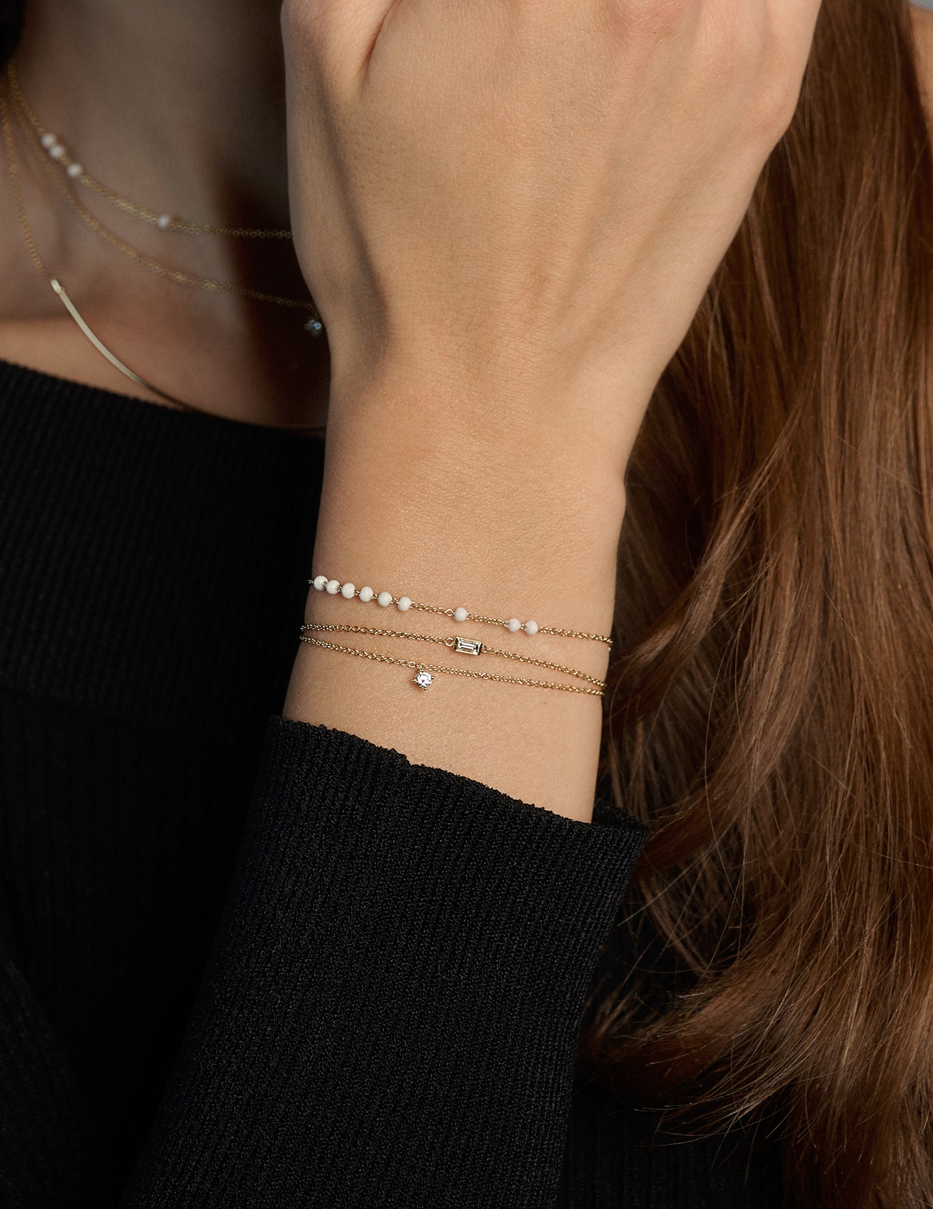 White Dots Y Bracelet