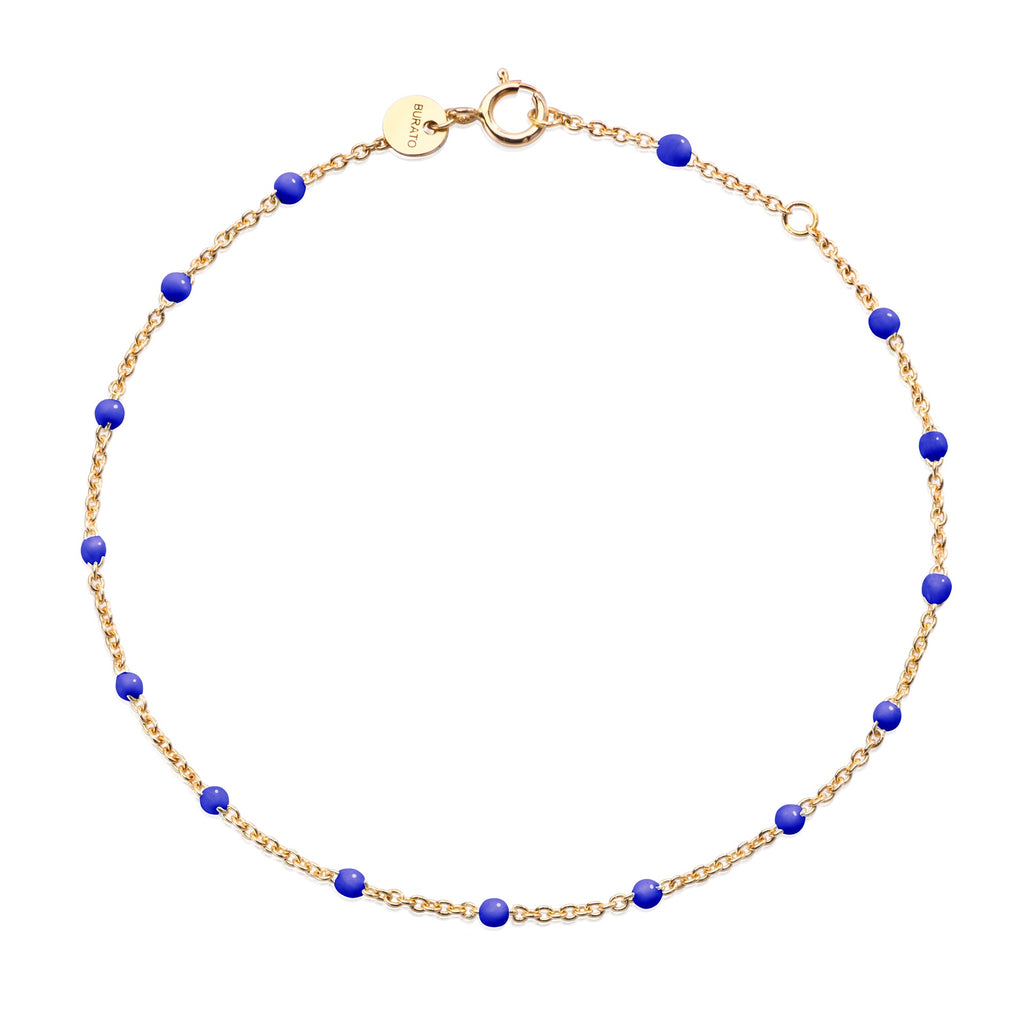 Yellow Blu Dots Bracelet