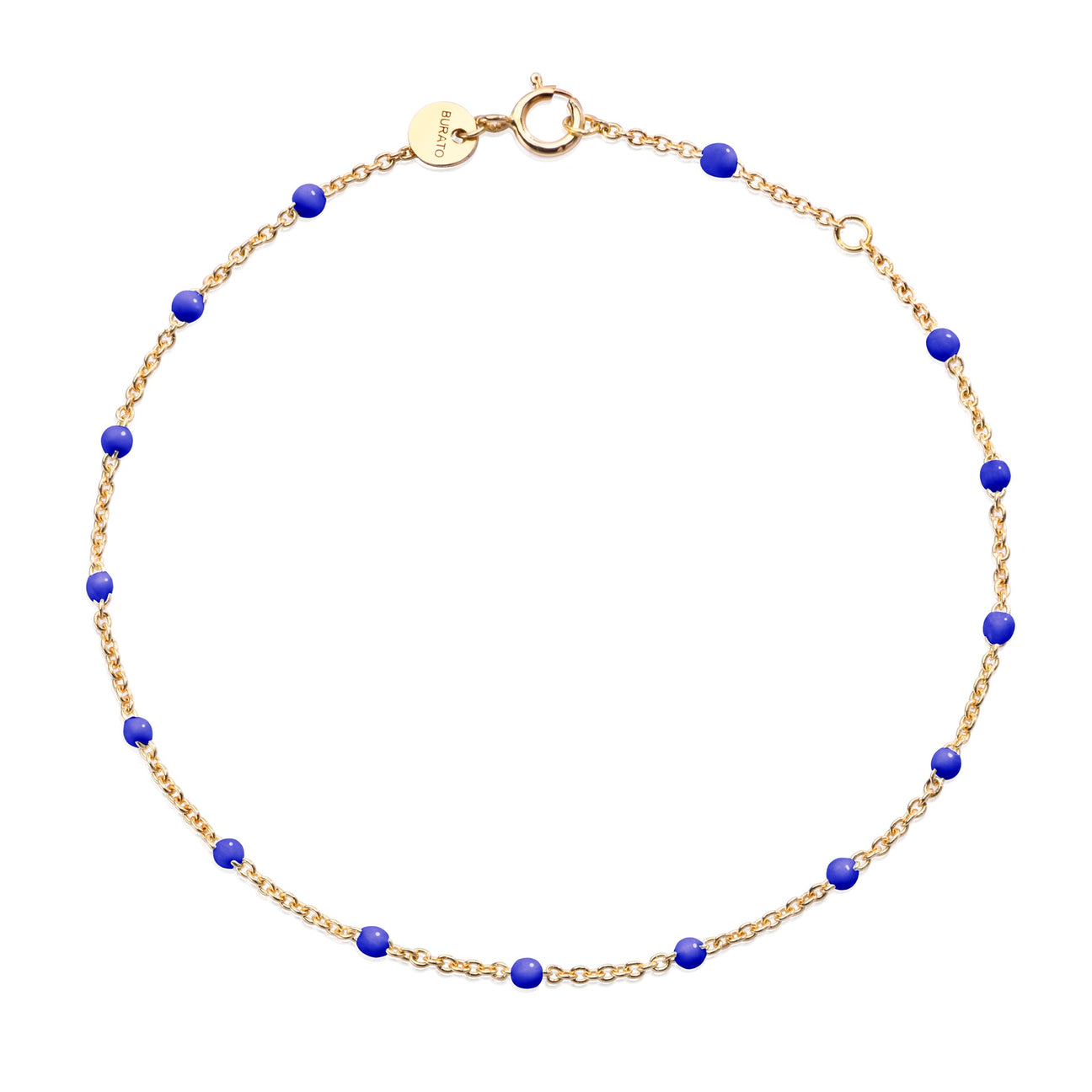 Yellow Blu Dots Bracelet