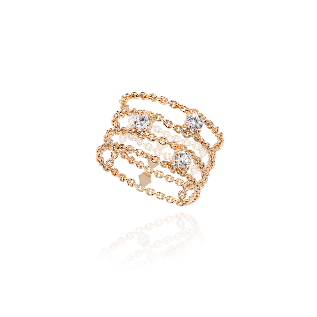 Soft Multi Solitaire Y Ring