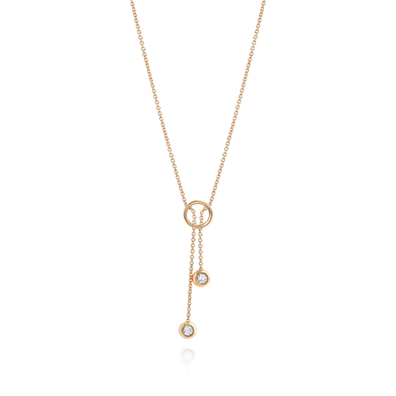 Solitaire Bubble Y Necklace