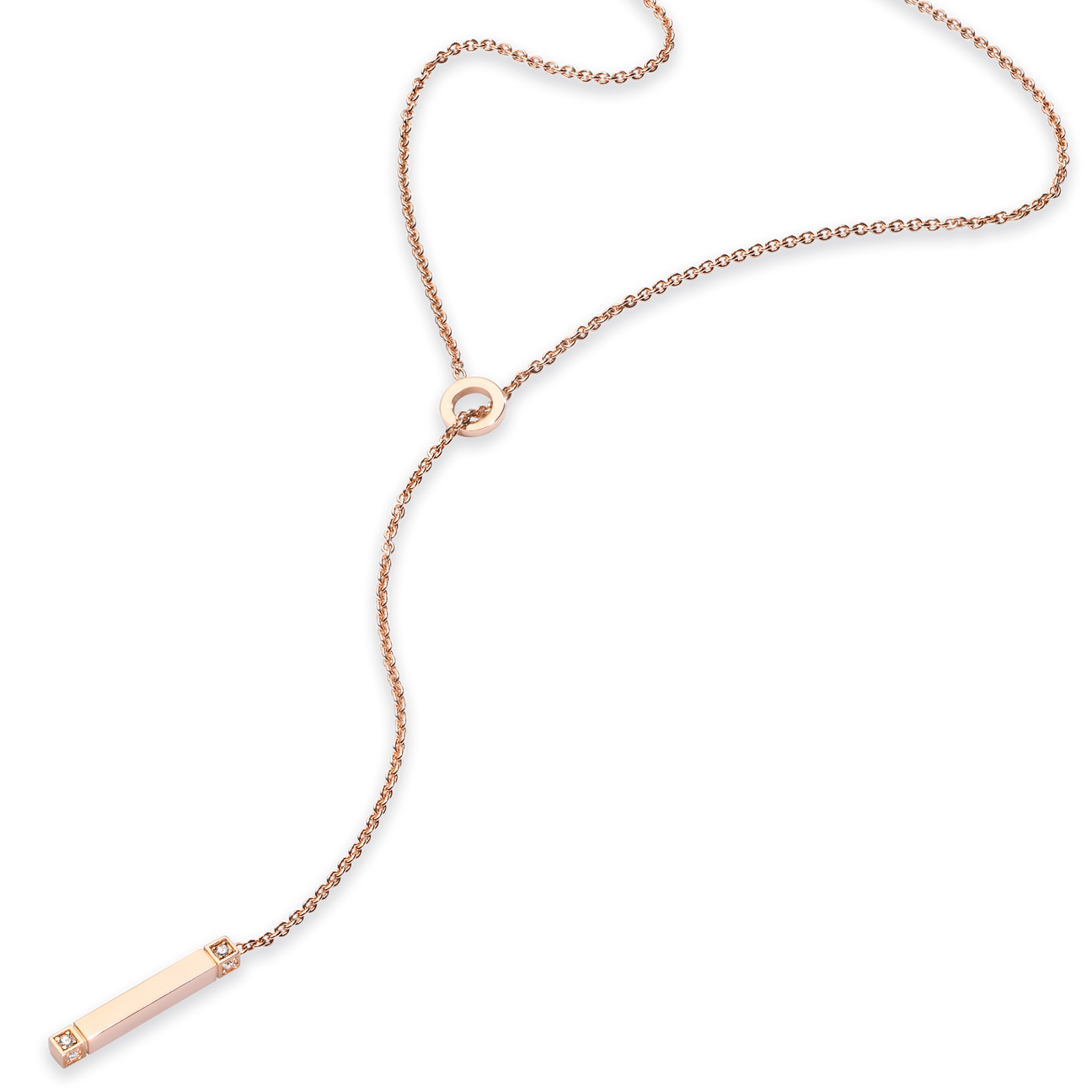 Pink Lariat Linea Necklace