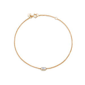 Baguette Solitaire Yellow Bracelet
