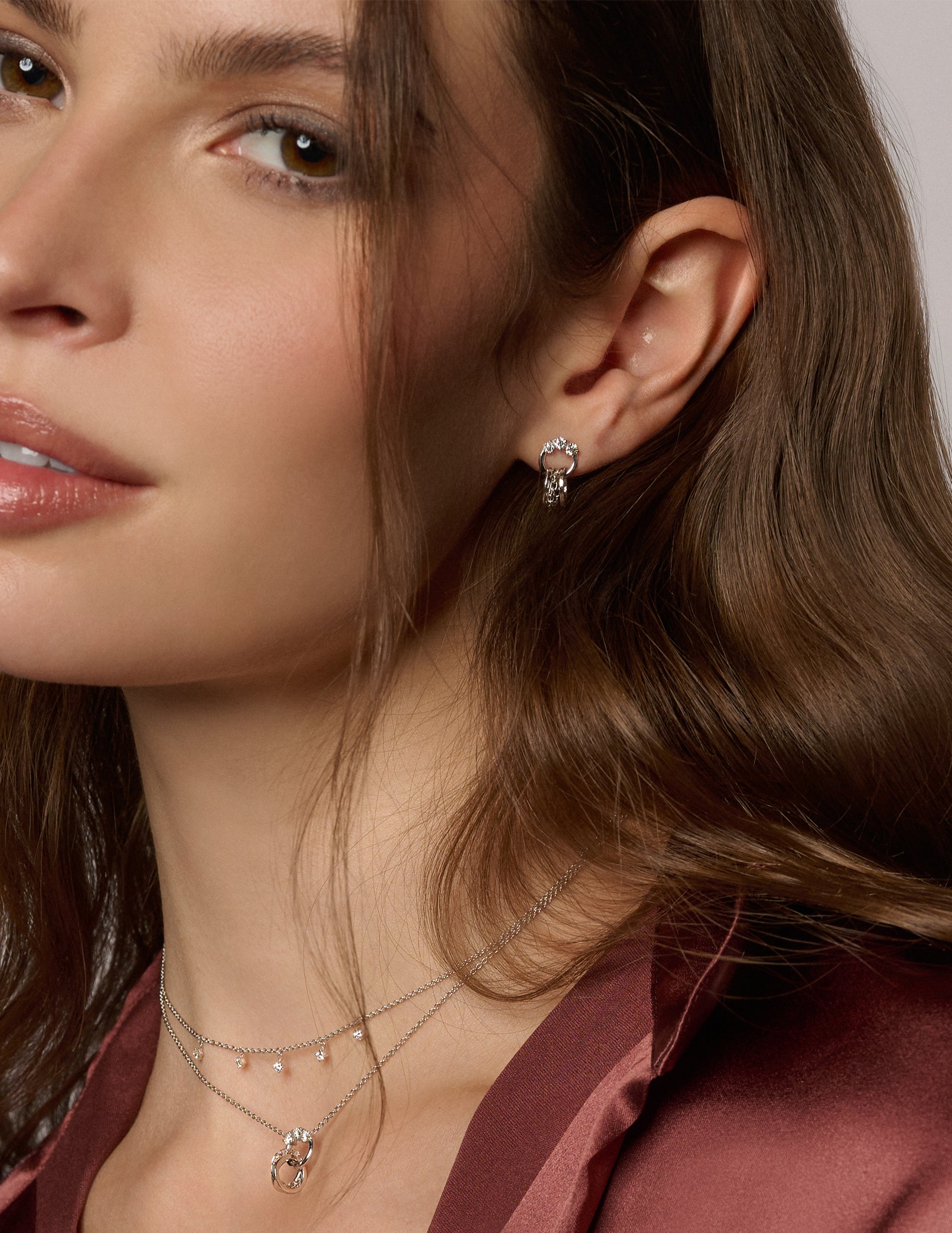 Circle Trilogy W Left Earring