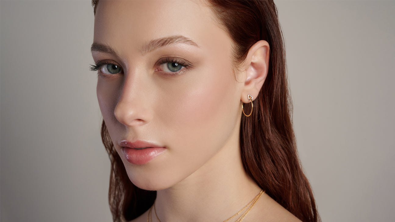 Burato gold heart earring