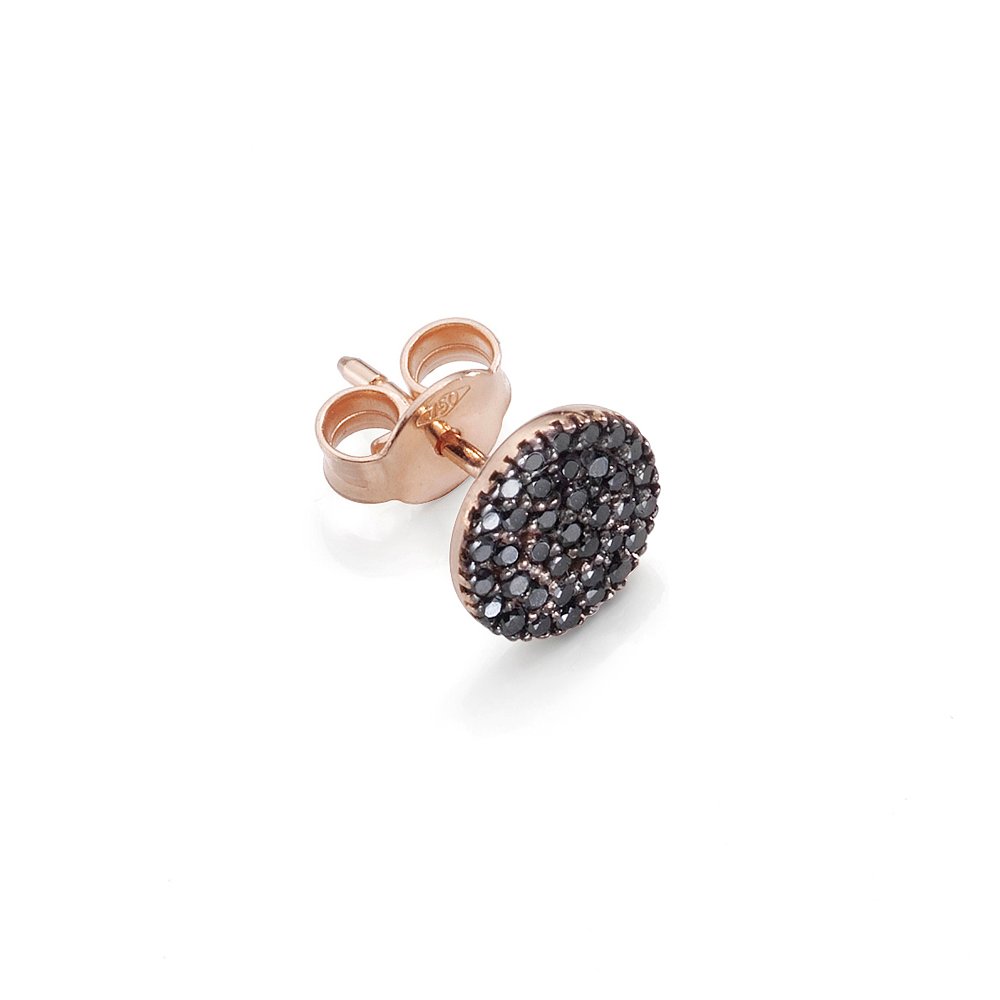 Rose gold and hot sale black diamond earrings