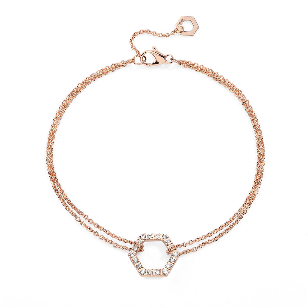 Bracelet Amuleto Full Diamonds Pink S