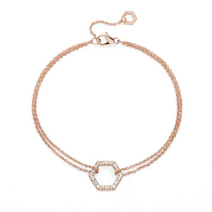 Bracelet Amuleto Full Diamonds Pink S