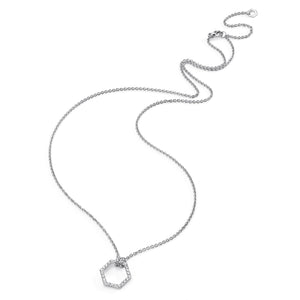 Necklace Amuleto Full Diamonds White M