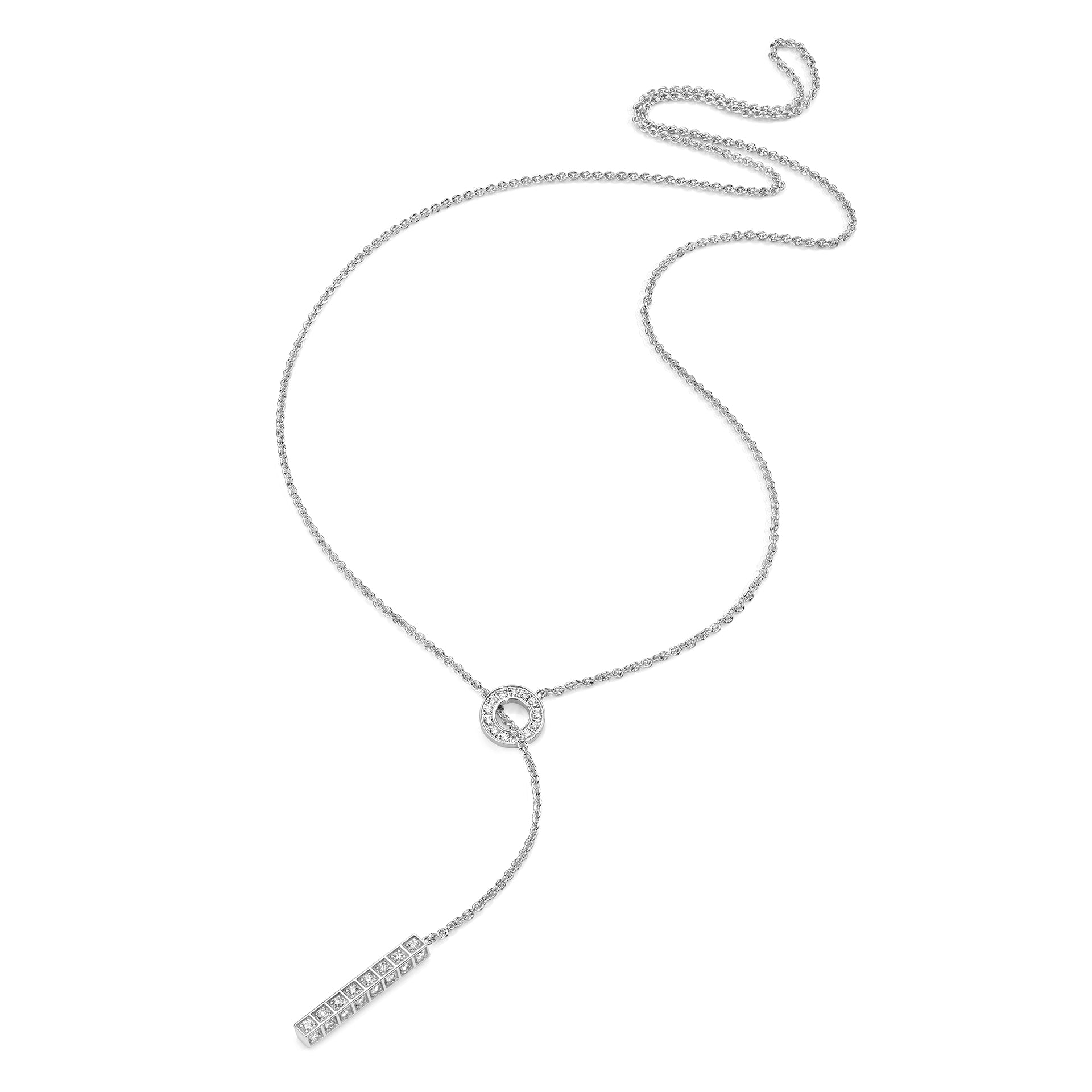 Adornia Love Lariat Necklace silver gold – ADORNIA